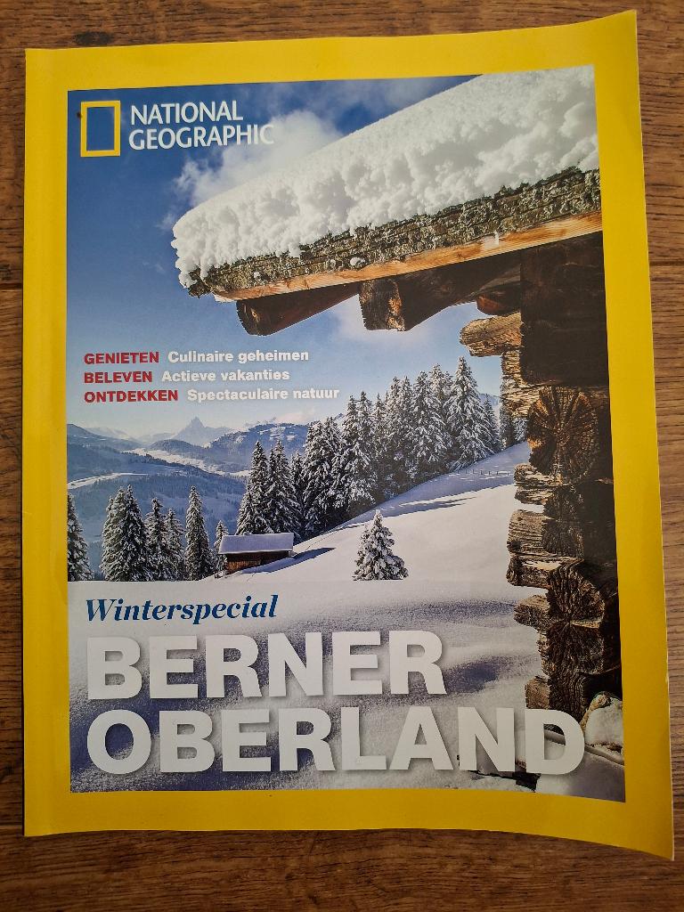National Geographic Winterspecial 2015 over Berner Oberland, Ophalen of Verzenden, Gelezen, Wetenschap en Natuur