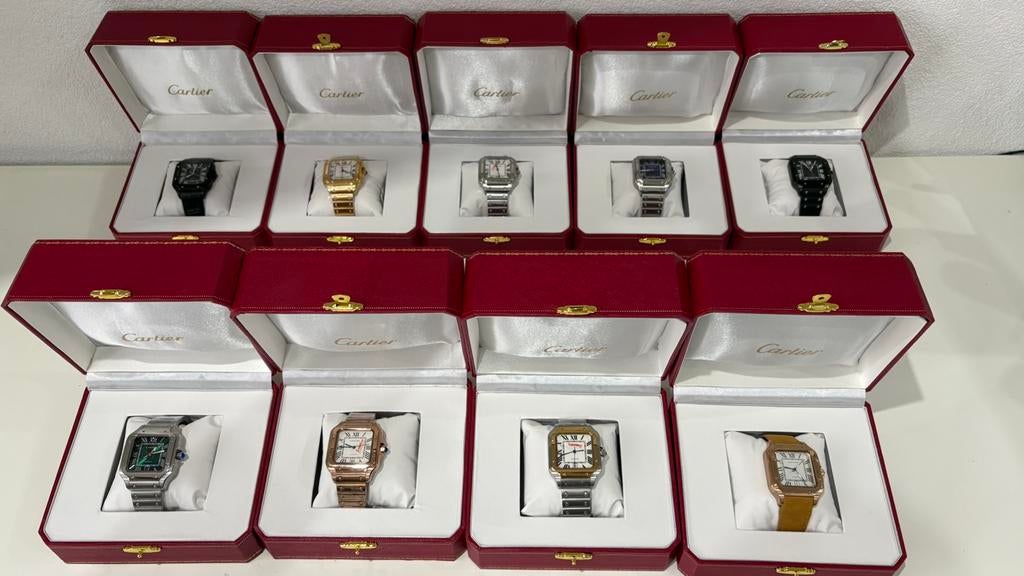 Cartier Santos de Cartier Horloge, Overige merken, Staal, Staal, Polshorloge