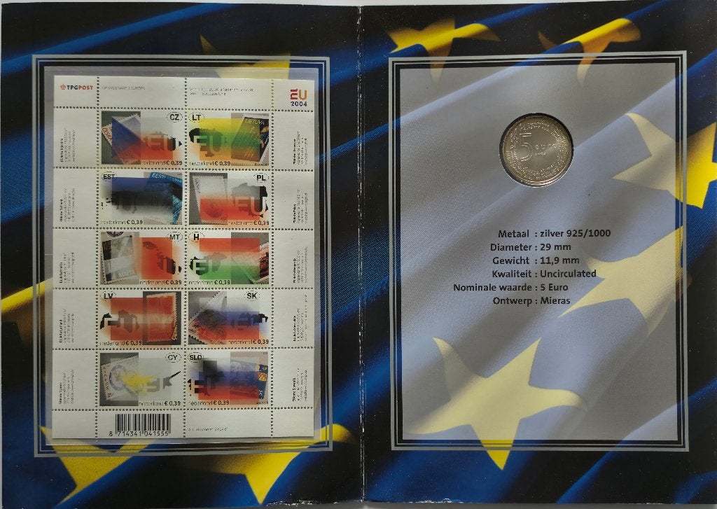 Nederland €5 – Europamunt – Numisbrief – Zilver, Postzegels en Munten, Munten | Nederland, Setje, Koningin Beatrix, Zilver, Euro's