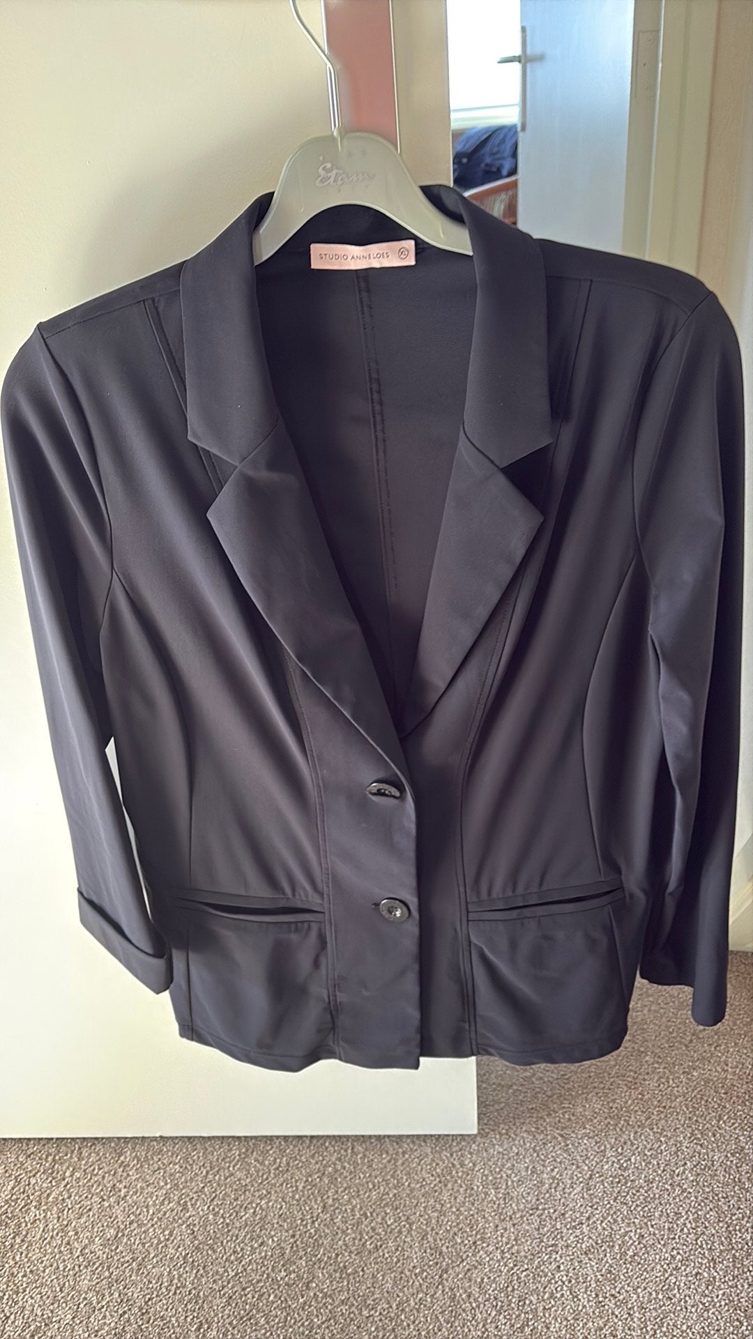 Studio anneloes blazer zwart xL, Ophalen of Verzenden, Zo goed als nieuw, Maat 46/48 (XL) of groter, Zwart