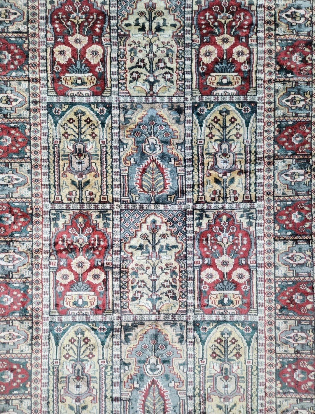 Handgeknoopt Perzisch zijde Kashmir tapijt vlakken 120x195cm, Crème, 100 tot 150 cm, Www.hypepopup.nl, Ophalen of Verzenden