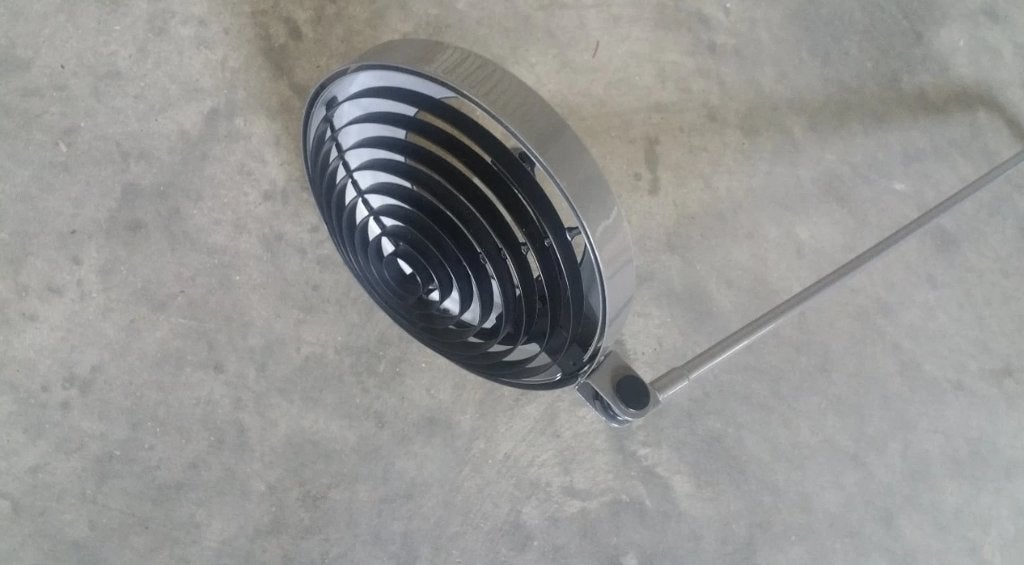 Design booglamp Elle Lumina metallic ceiling, Ophalen, Plafondlamp rvs, Zo goed als nieuw, 75 cm of meer