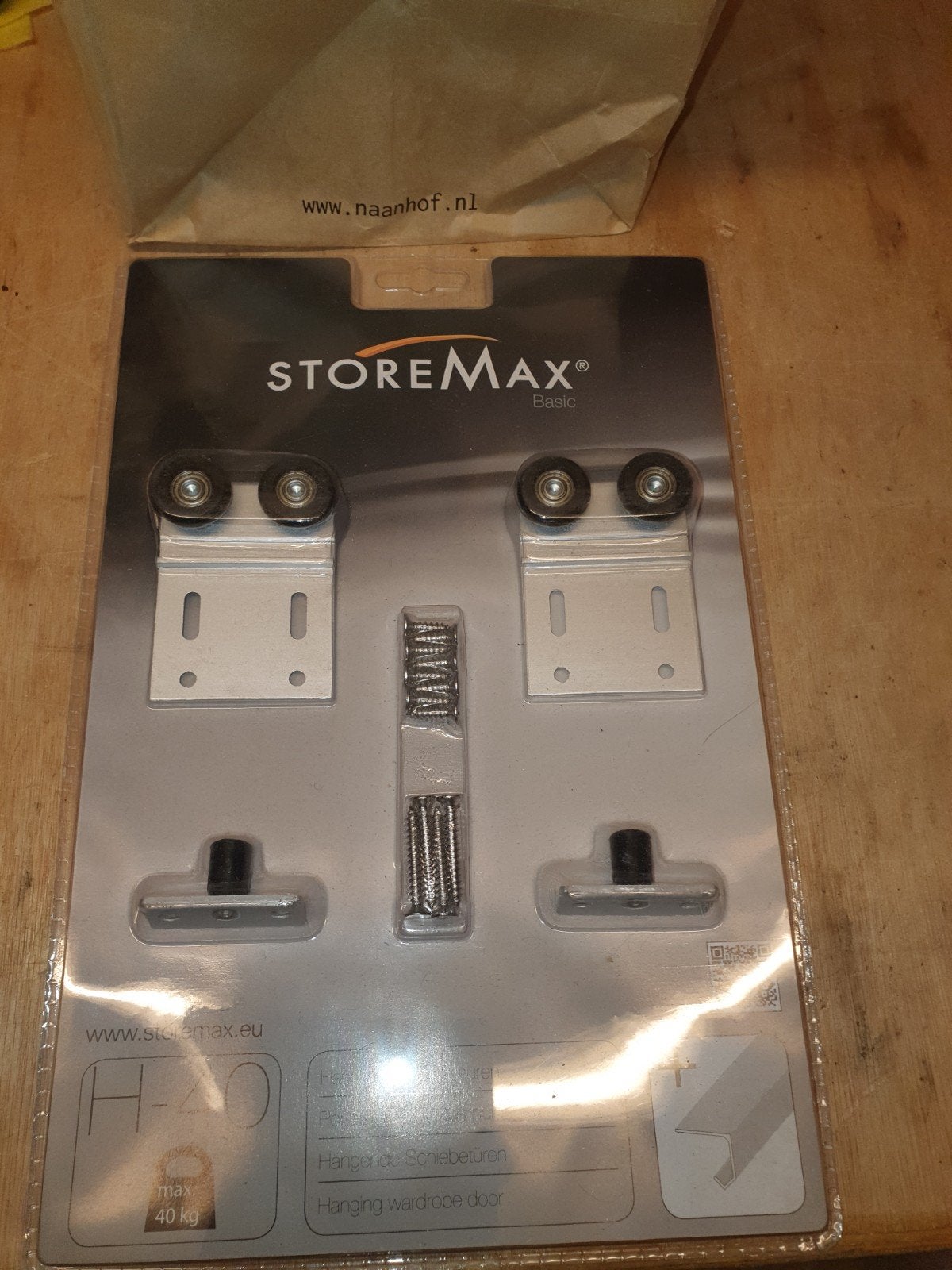 StoreMax schuifdeur bevestiging tot 40kg, Ophalen, Nieuw, IJzer, Schuif of Grendel