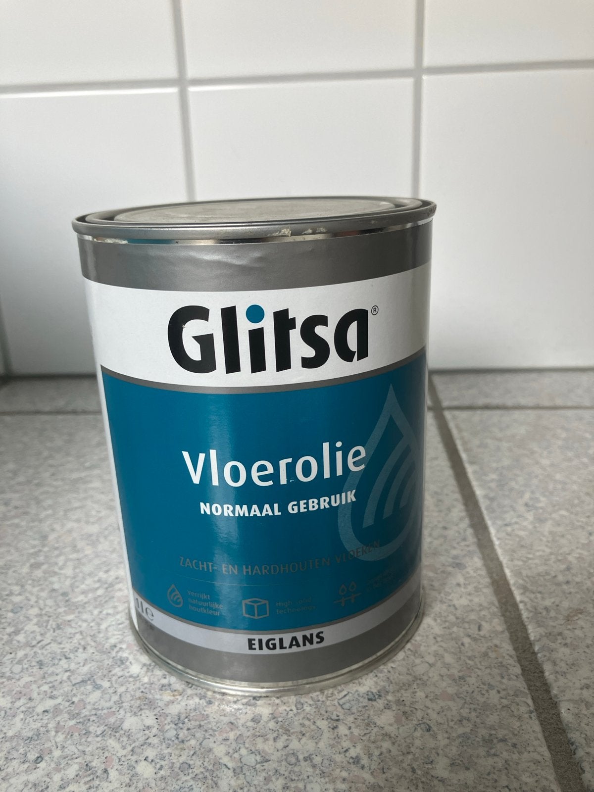 Glitsa olie - 0,9 liter, Doe-het-zelf en Verbouw, Verf, Beits en Lak, Ophalen, Gebruikt, Overige kleuren, Beits