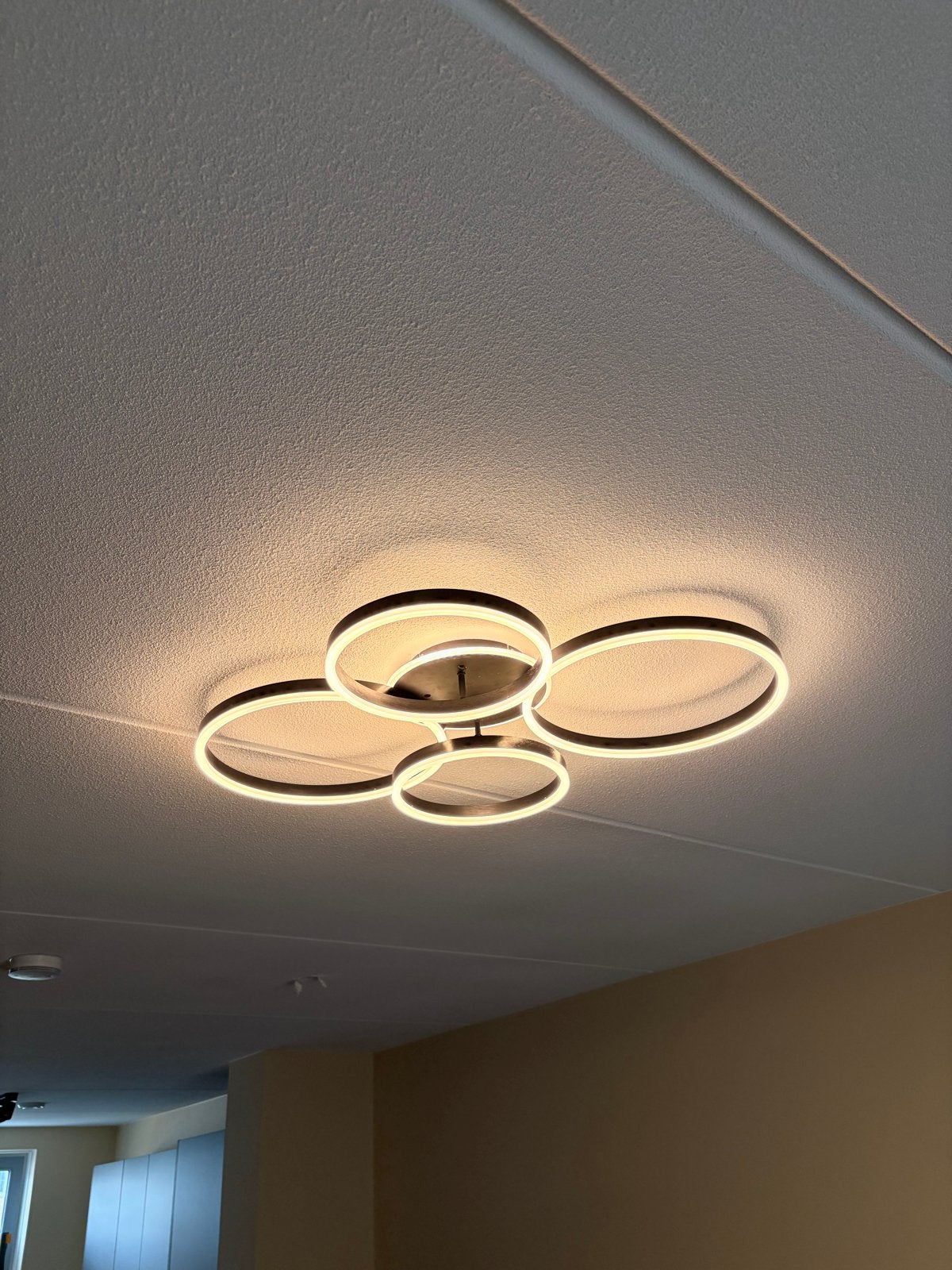 Moderne LED Plafondlamp met Afstandsbediening - Lucerna, Kunststof, Modern, Zwart, Dimbaar
