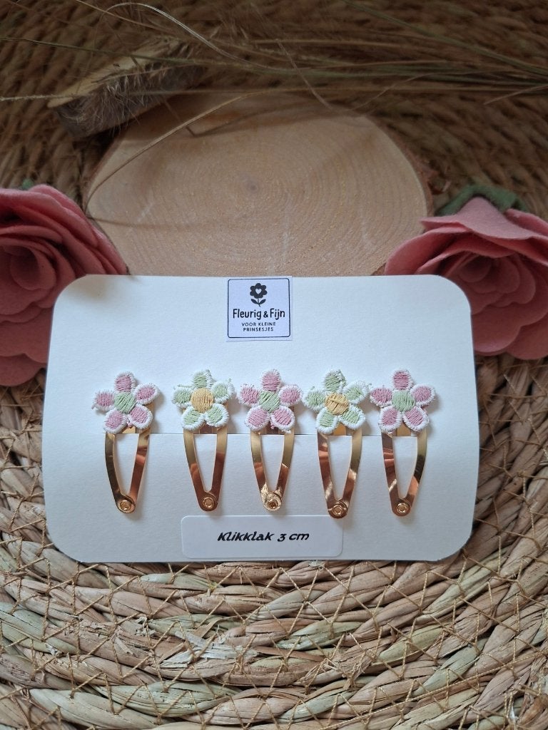 Set van 5 klikklak 3 cm in zachte tintjes, Ophalen of Verzenden, Nieuw, Fleurig.en.fijn
