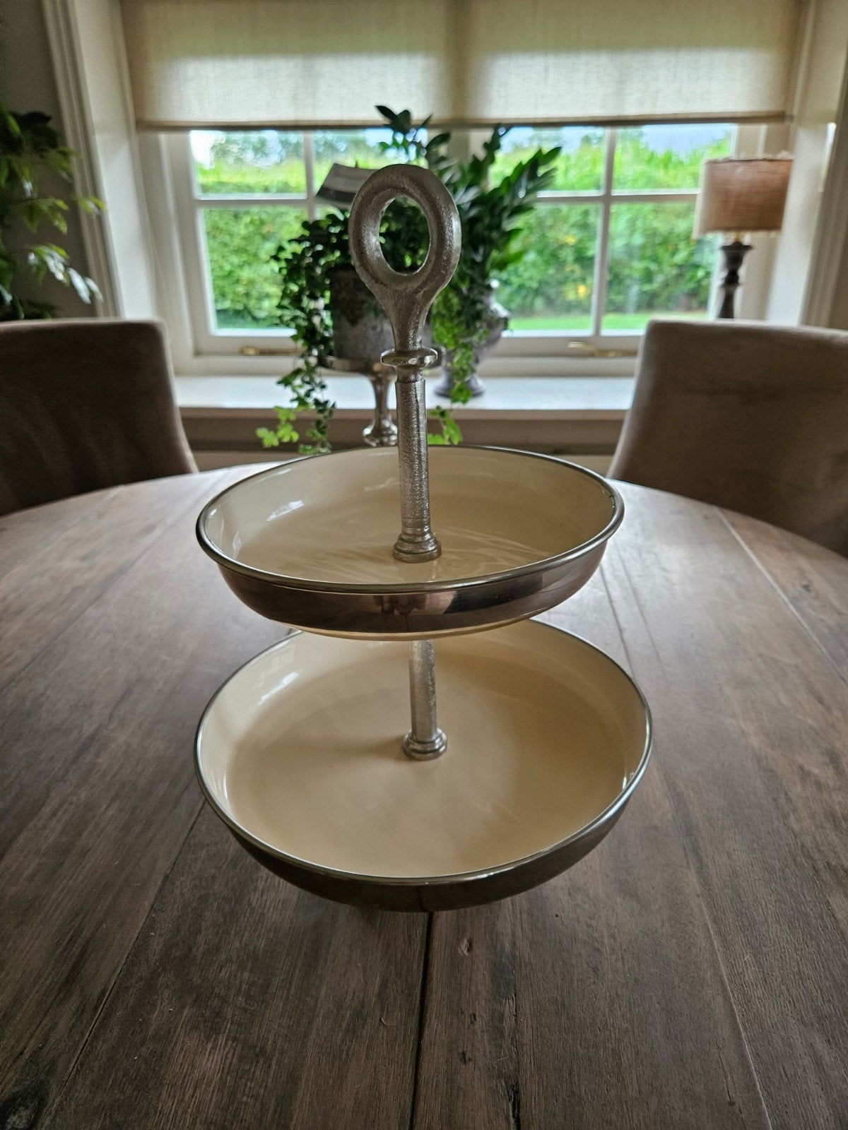 Riviera Maison etagère, Ophalen of Verzenden, Gebruikt, Metaal, Met handvat