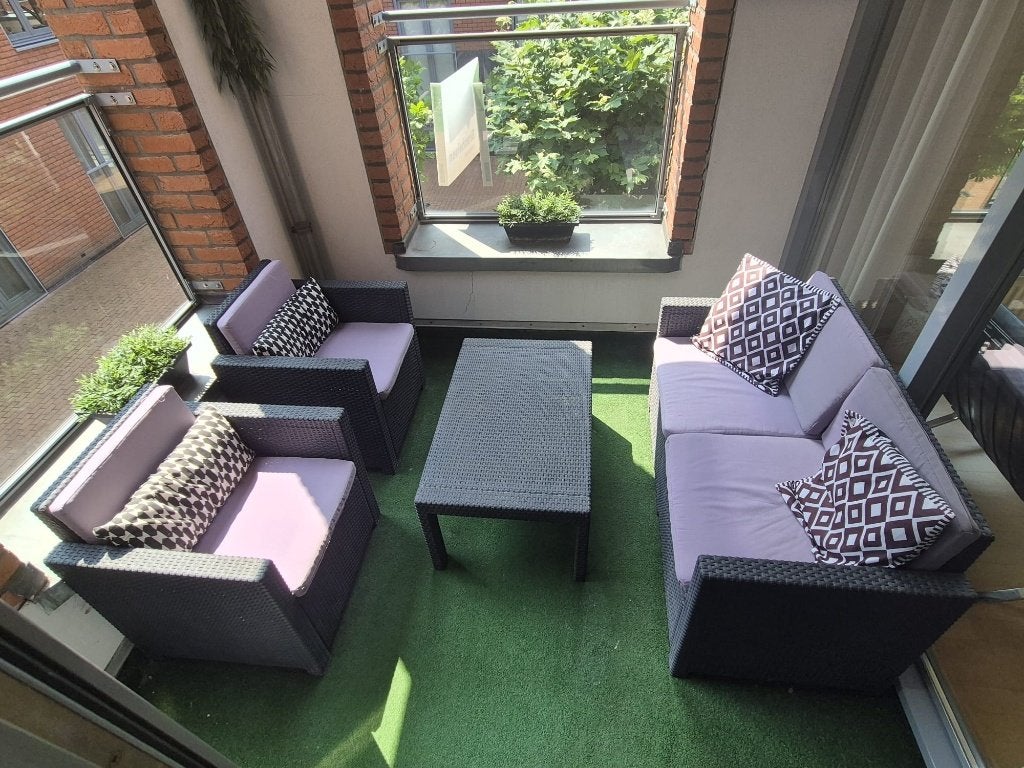 Lounge set compact 4 delig, Ophalen, 4 zitplaatsen, Kunststof, Gebruikt