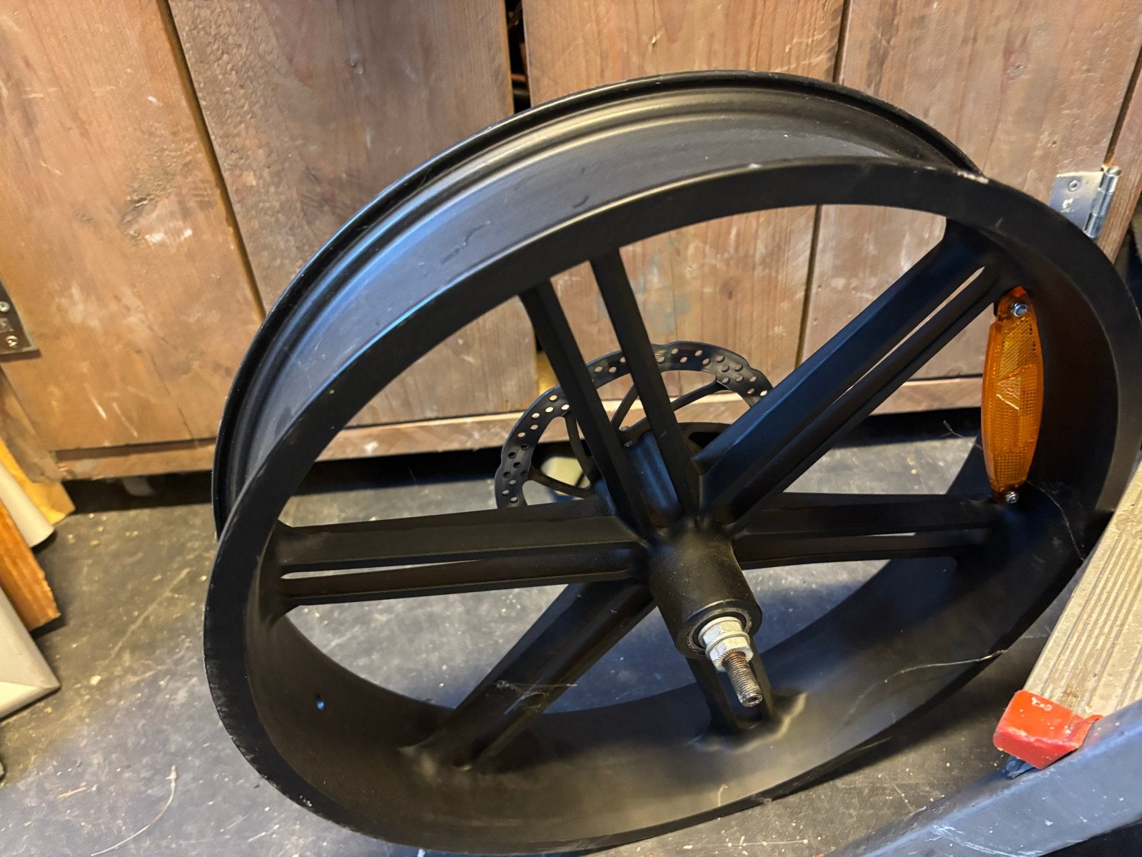 Zwart Fatbike Voor Wiel met Schijfrembevestiging, Fietsen en Brommers, Fietsonderdelen, Gebruikt, Ophalen, Wiel, Fatbike