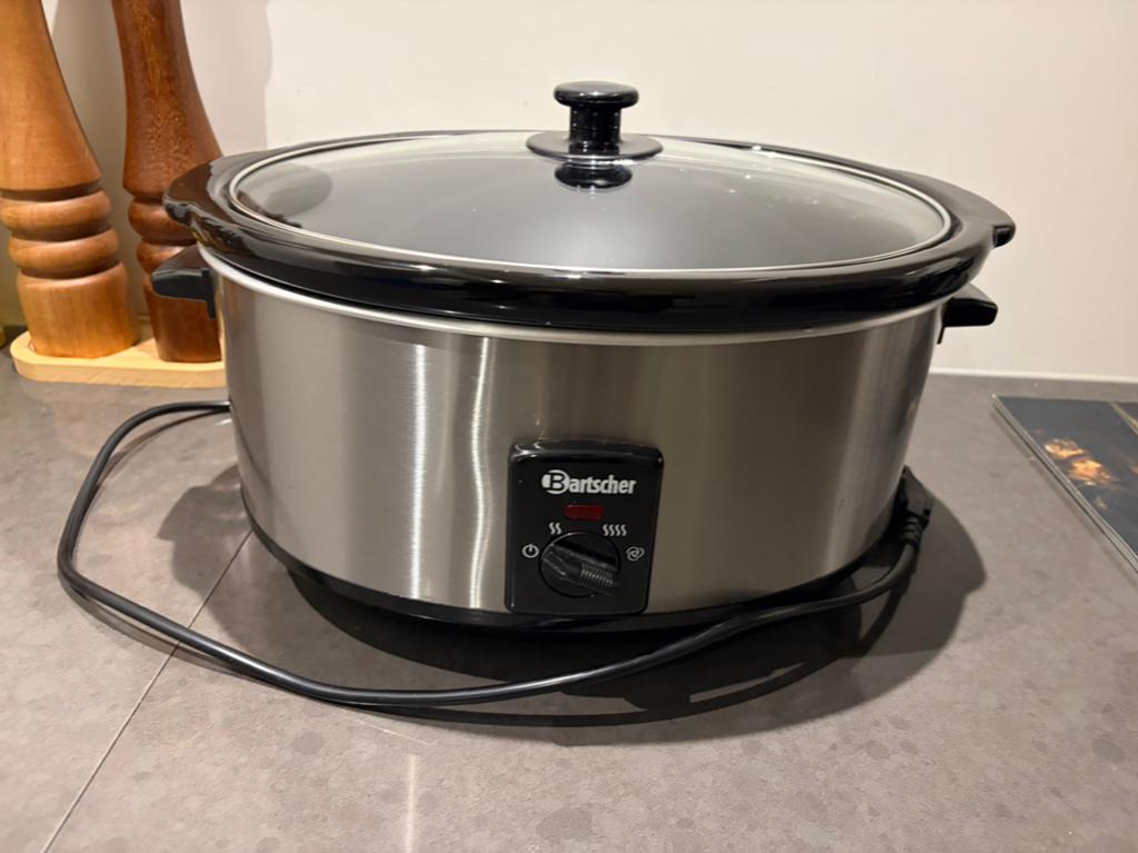 Bartscher slowcooker 6,5 liter, Witgoed en Apparatuur, Ophalen, Vaatwasmachinebestendig, Zo goed als nieuw