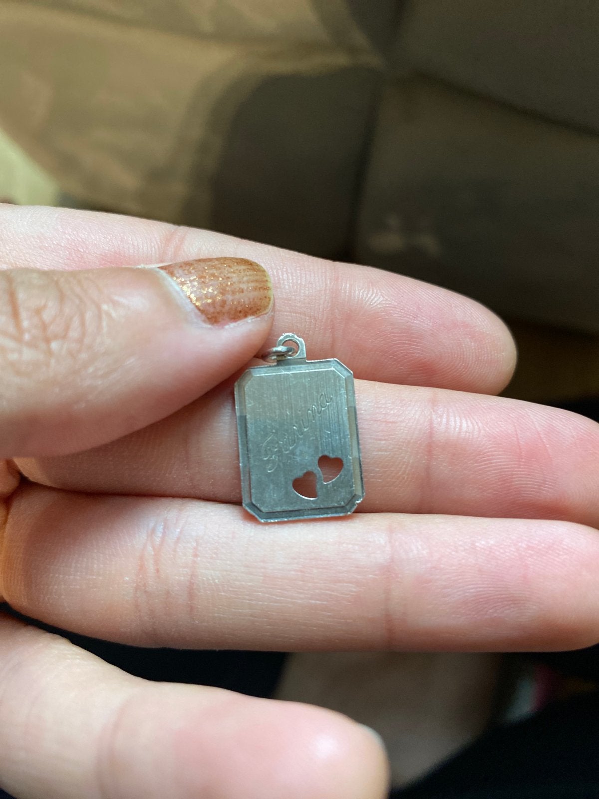Zilveren Hanger met Hartjes -, Ophalen of Verzenden, Zo goed als nieuw, Zilver, Hart