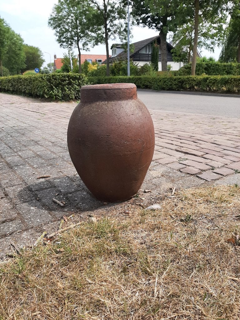 SPAANSE - POT / KRUIK - STEEN, Ophalen, Natuurlijk materiaal, Bruin, Landelijk