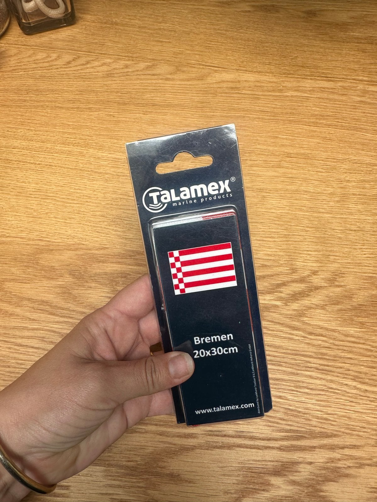 Talamex vlag Bremen boot - 20x30 cm rood wit, Watersport en Boten, Ophalen of Verzenden, Nieuw