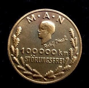 M.A.N. 100.000km. Storingsfrei speld, Verzamelen, Verzenden, Nieuw, Transport, Speldje of Pin