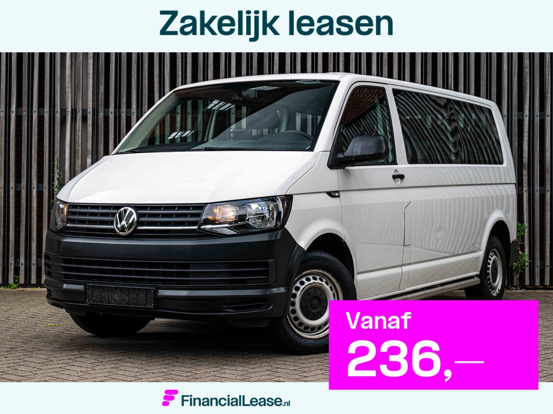 Volkswagen Transporter Kombi 2.0 TSi 150pk 9-Pers. L2 CNG |E, Voorwielaandrijving, Stof, Gebruikt, Wit