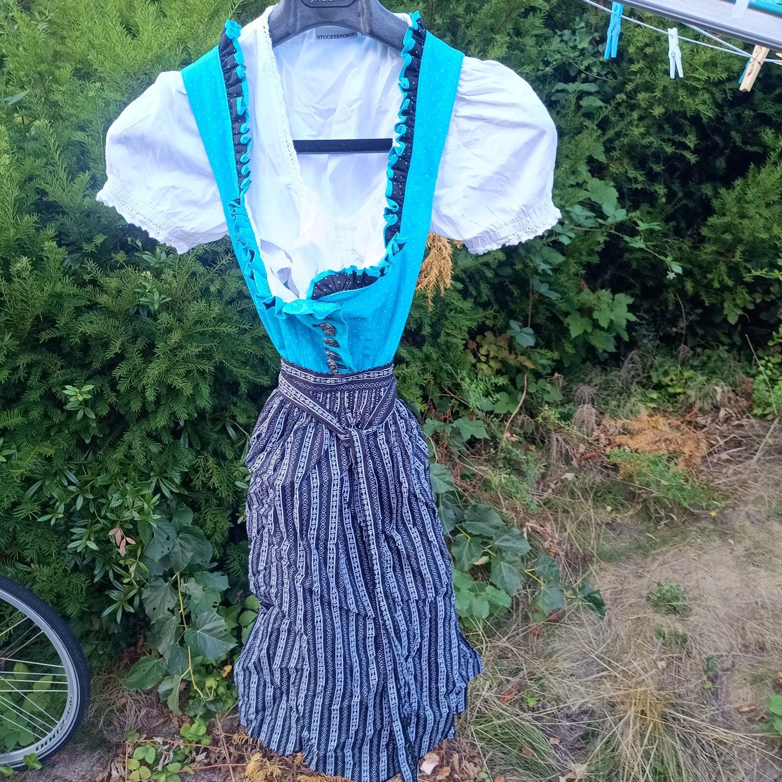Dirndl 32 Tiroler jurk set blouse schort, Ophalen of Verzenden, Zo goed als nieuw, Maat 34 (XS) of kleiner, Overige thema's