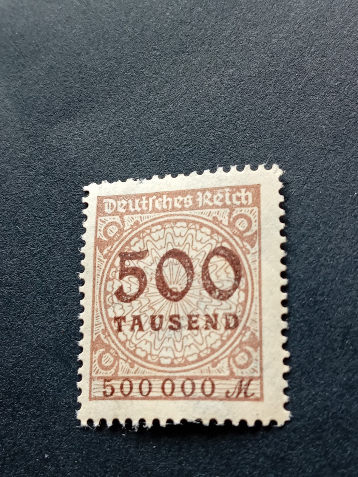 Duitsland 500 Tausend Mark postzegel, Deutsches Reich, Postzegels en Munten, Ophalen of Verzenden, Duitse Keizerrijk