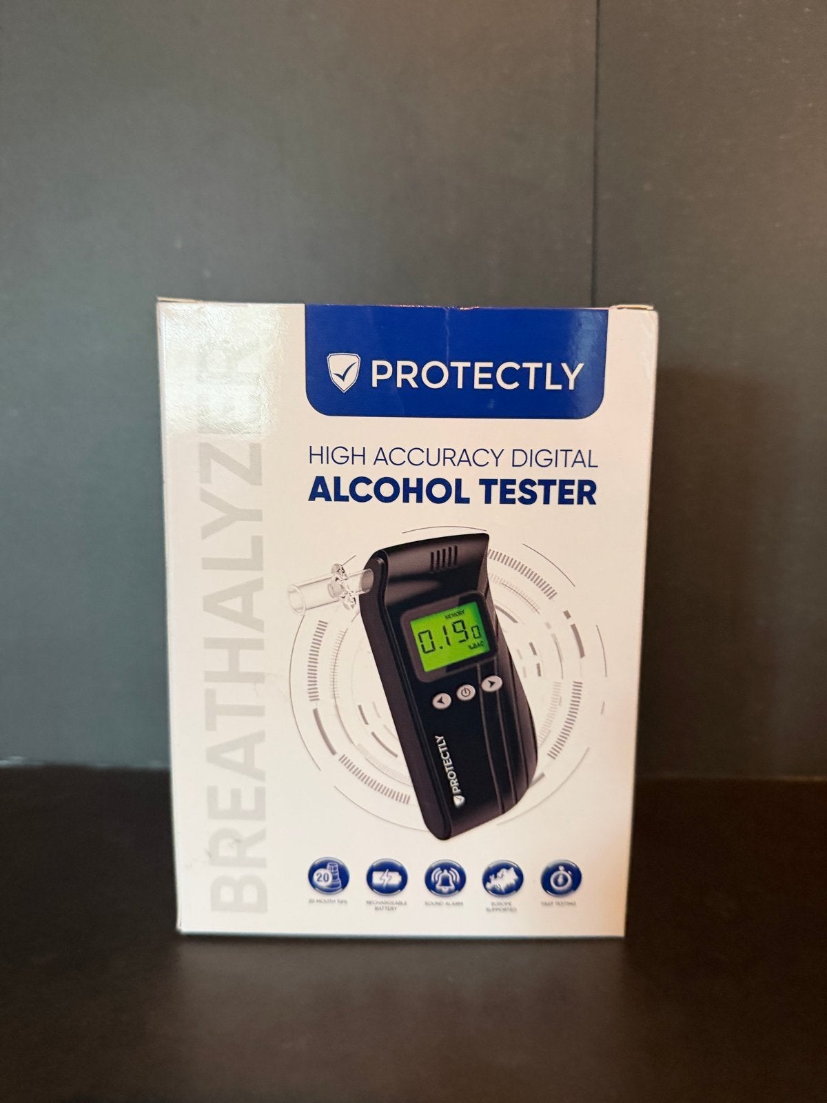 Protectly Digitale Alcoholtester - Nauwkeurig & Draagbaar, Ophalen of Verzenden