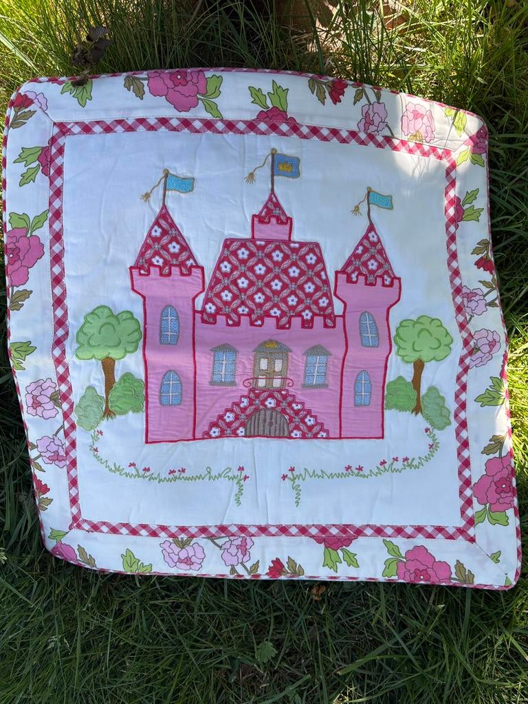 Kussen kasteel, Ophalen of Verzenden, Nieuw, Roze, Vierkant