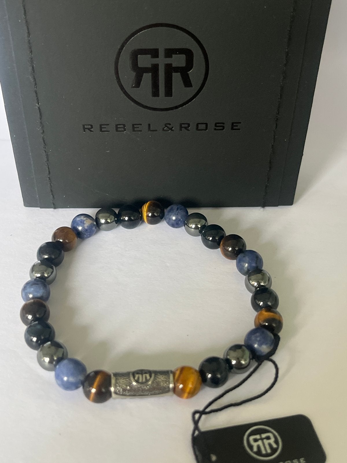 Rebel & Rose Armband met Tijgeroog en Sodaliet kralen, Sieraden, Tassen en Uiterlijk, Overige materialen, Overige kleuren, Verzenden