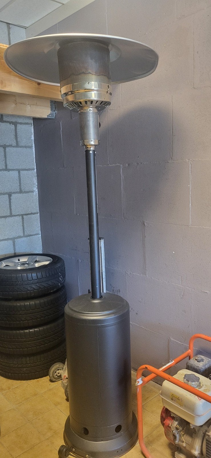te koop terrasverwarmer/heather boretti, Tuin en Terras, Terrasverwarmers, Ophalen, Gebruikt, Gas, Vloer