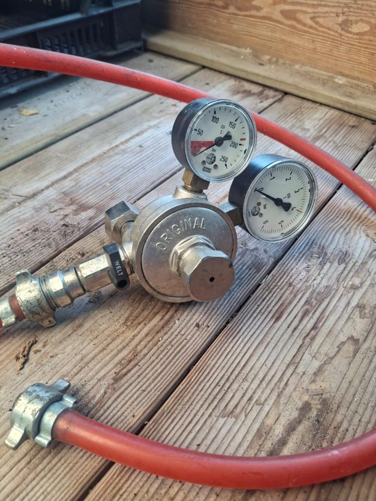 CO2 drukmeter reduceerventiel biertap, Ophalen of Verzenden, Gebruikt