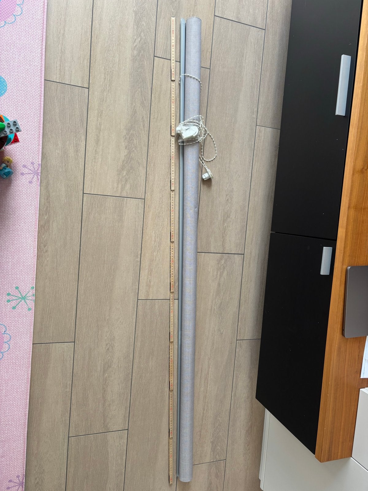 Grijs rolgordijn - 180 cm breed, Ophalen, Gebruikt, Grijs, Rolgordijn