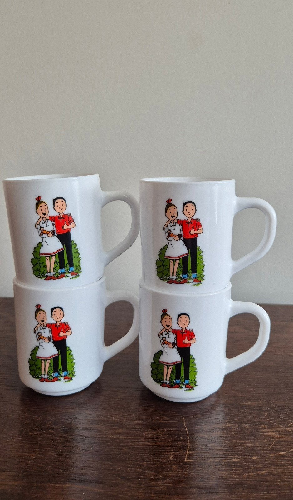 Arcopal mokken Suske en Wiske., Huis en Inrichting, Keuken | Servies, Overige stijlen, Mok, Ophalen of Verzenden, Glas