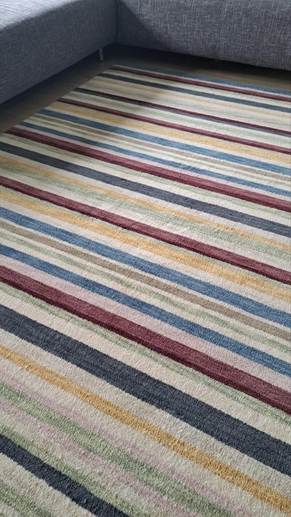 Gezellig wollen kleed, Ophalen, Overige kleuren, 150 tot 200 cm, Modern, Gestreept