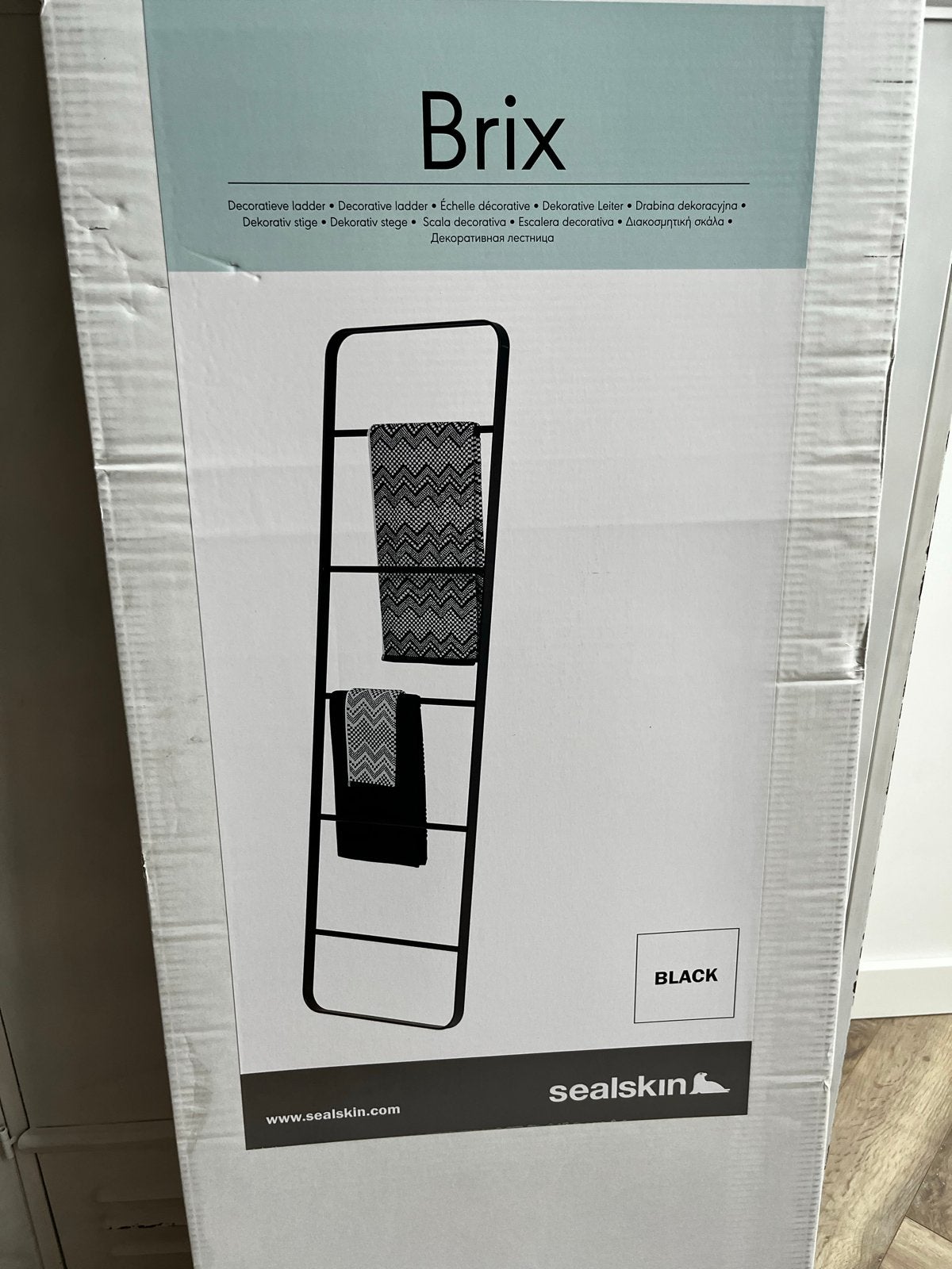Sealskin Brix handdoekrek zwart - Nieuw in doos, Ophalen, Handdoekenrek, Zwart, Nieuw