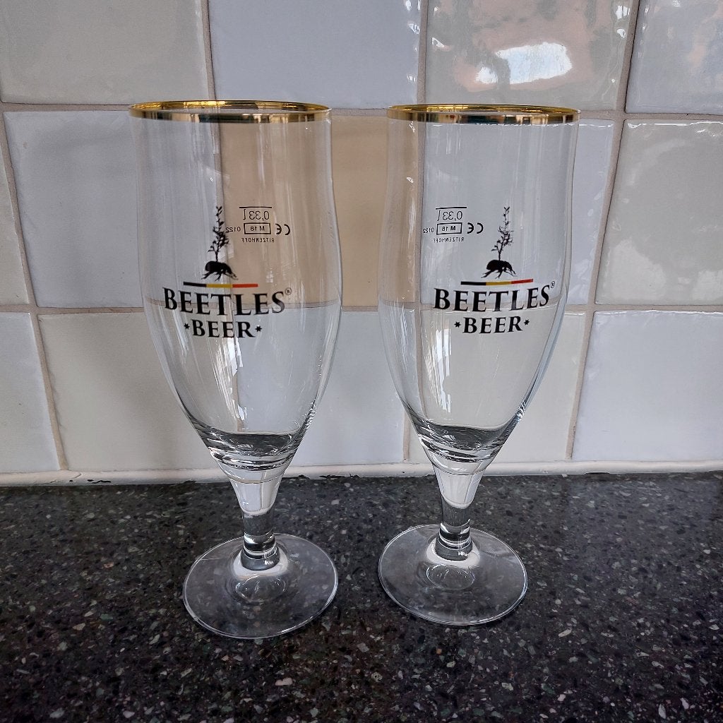 Beetles Beer bierglazen, Ophalen of Verzenden, Zo goed als nieuw, Bierglas