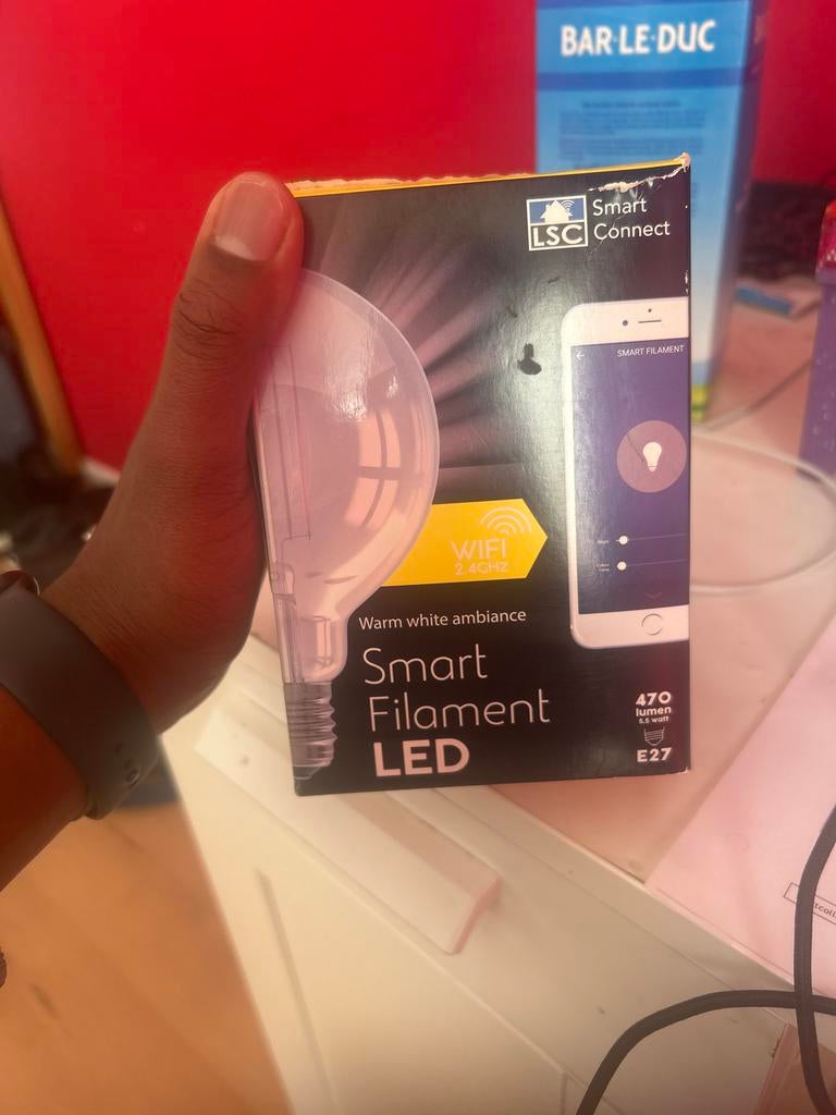 LSC Smart Connect LED Filament Lamp E27 Warm Wit, Led-lamp, Nieuw, E27 (groot), Ophalen