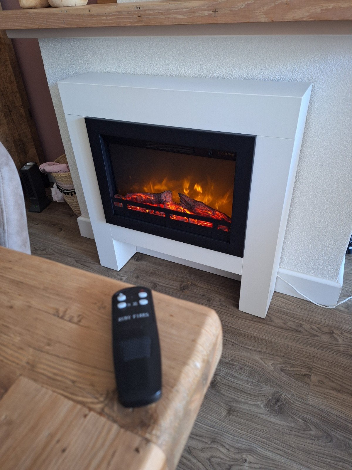 Elektrische sfeer haard met afstandsbediening met warmtstand, Ophalen, Zo goed als nieuw, Vrijstaande haard, Elektrische haard