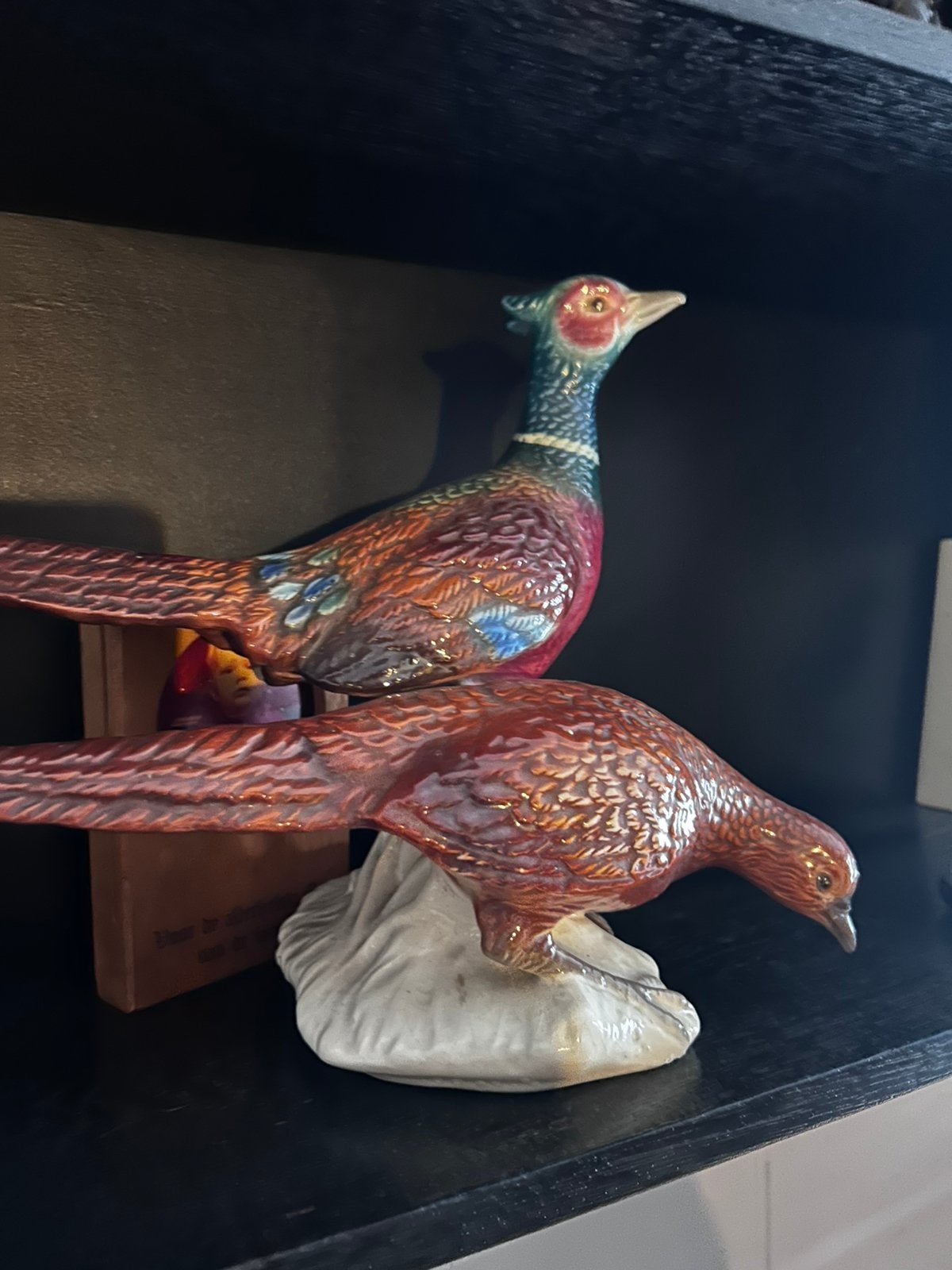 Porcelein koppel fazanten, Verzamelen, Ophalen, Zo goed als nieuw, Paard, Beeldje of Figuurtje