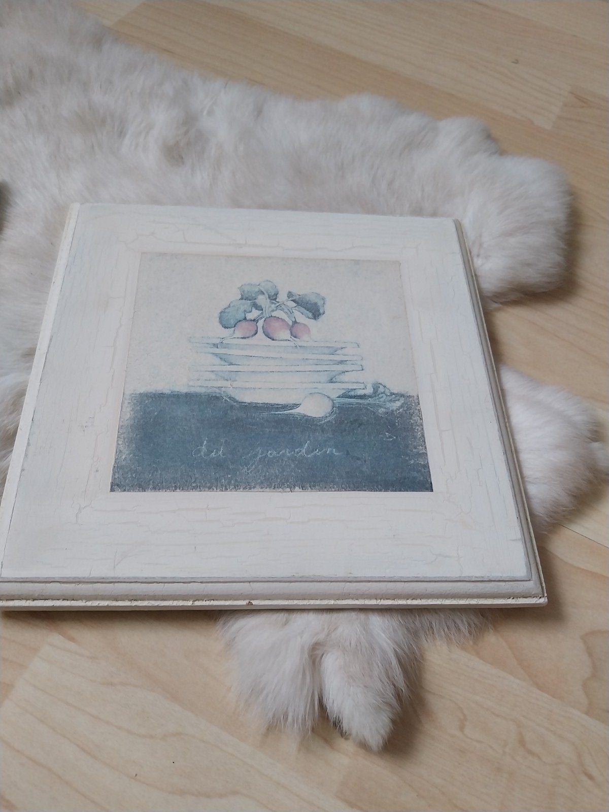 Set van 2 decoratieve wandpanelen 'Le Jardin', Minder dan 50 cm, Gebruikt, Ophalen of Verzenden, Print