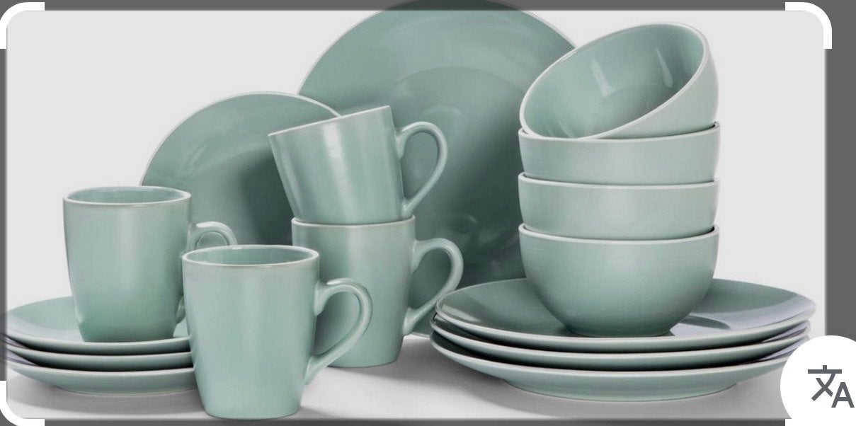 Oslo servies set - 4 persoons - mintgroen, Huis en Inrichting, Overige merken, Keramiek, Ophalen of Verzenden, Zo goed als nieuw