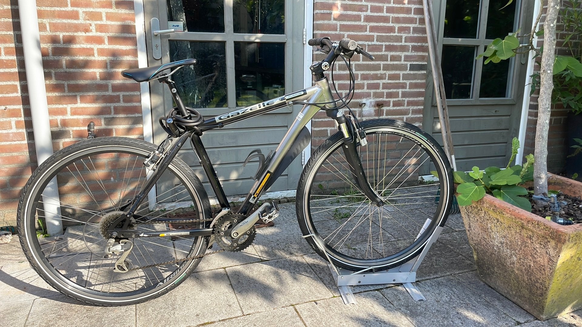Gazelle puerto grijs/zwart, Fietsen en Brommers, Ophalen, Gebruikt, Hardtail, Gazelle