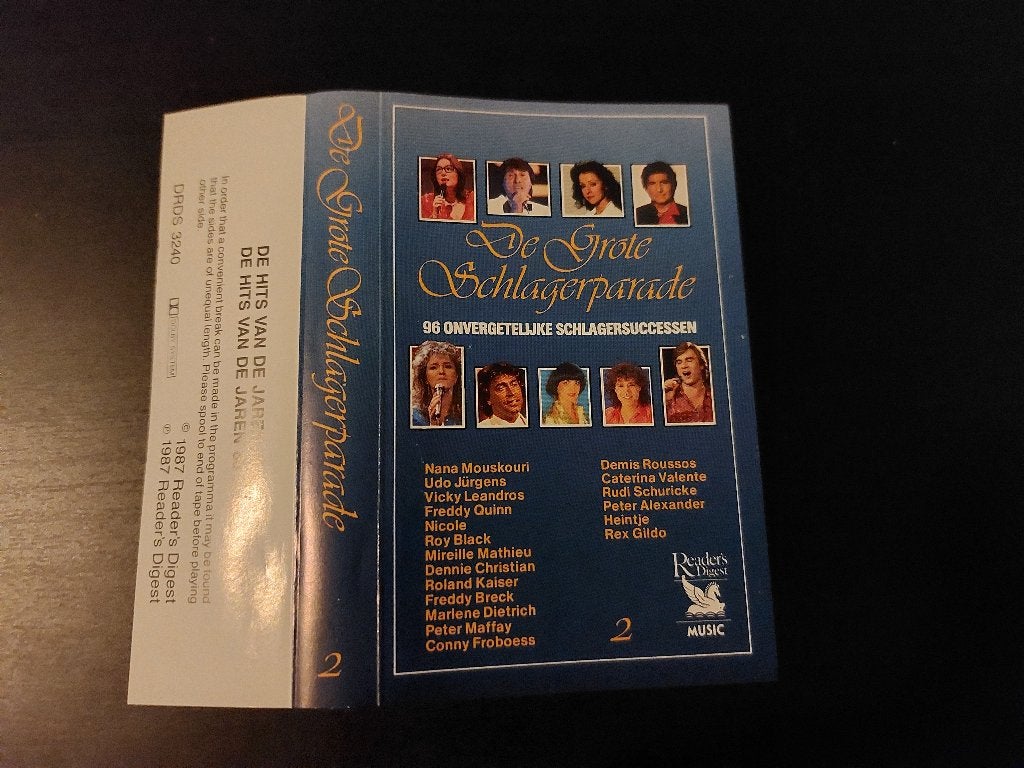 DE GROTE SCHLAGERPARADE 2 (MC), Ophalen of Verzenden, Zo goed als nieuw, Origineel, 1 bandje
