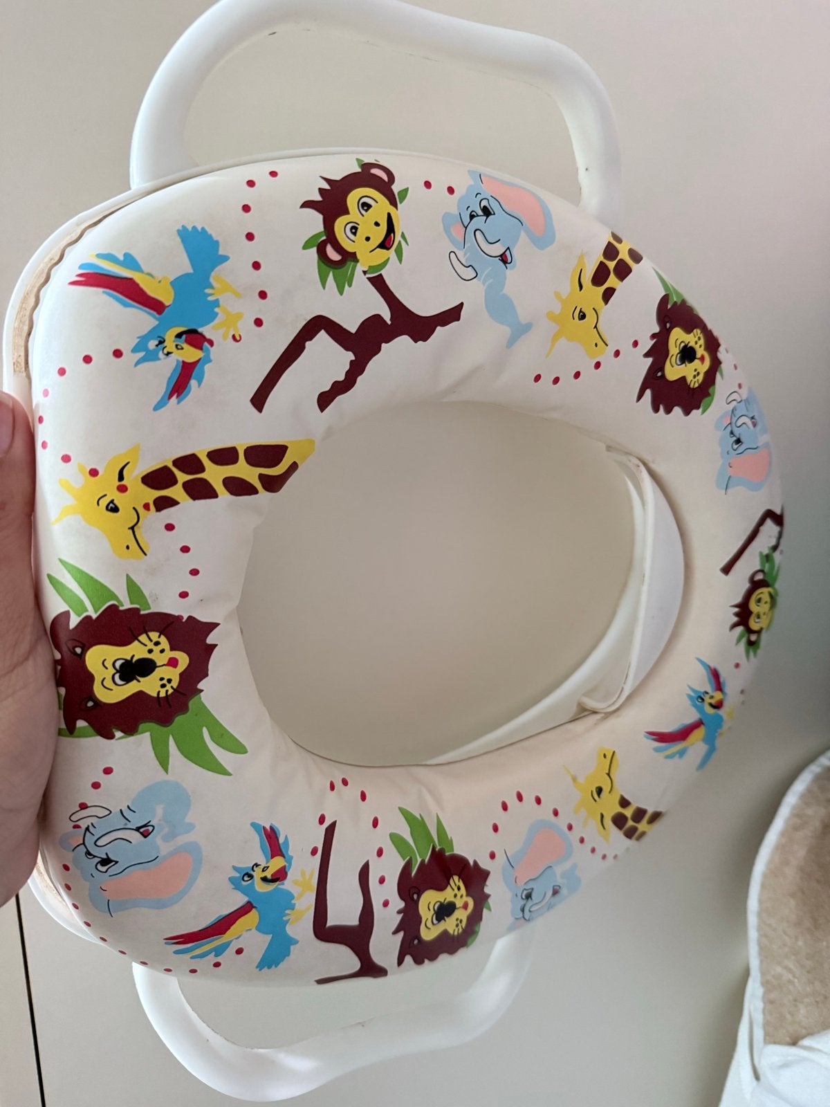 Zachte wc-bril verkleiner met jungle dieren print, Ophalen of Verzenden, Gebruikt