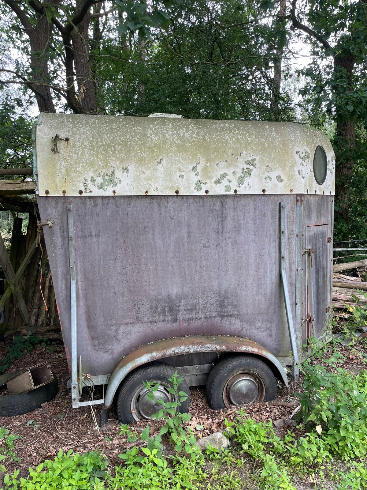1 paards trailer, Ophalen, Gebruikt