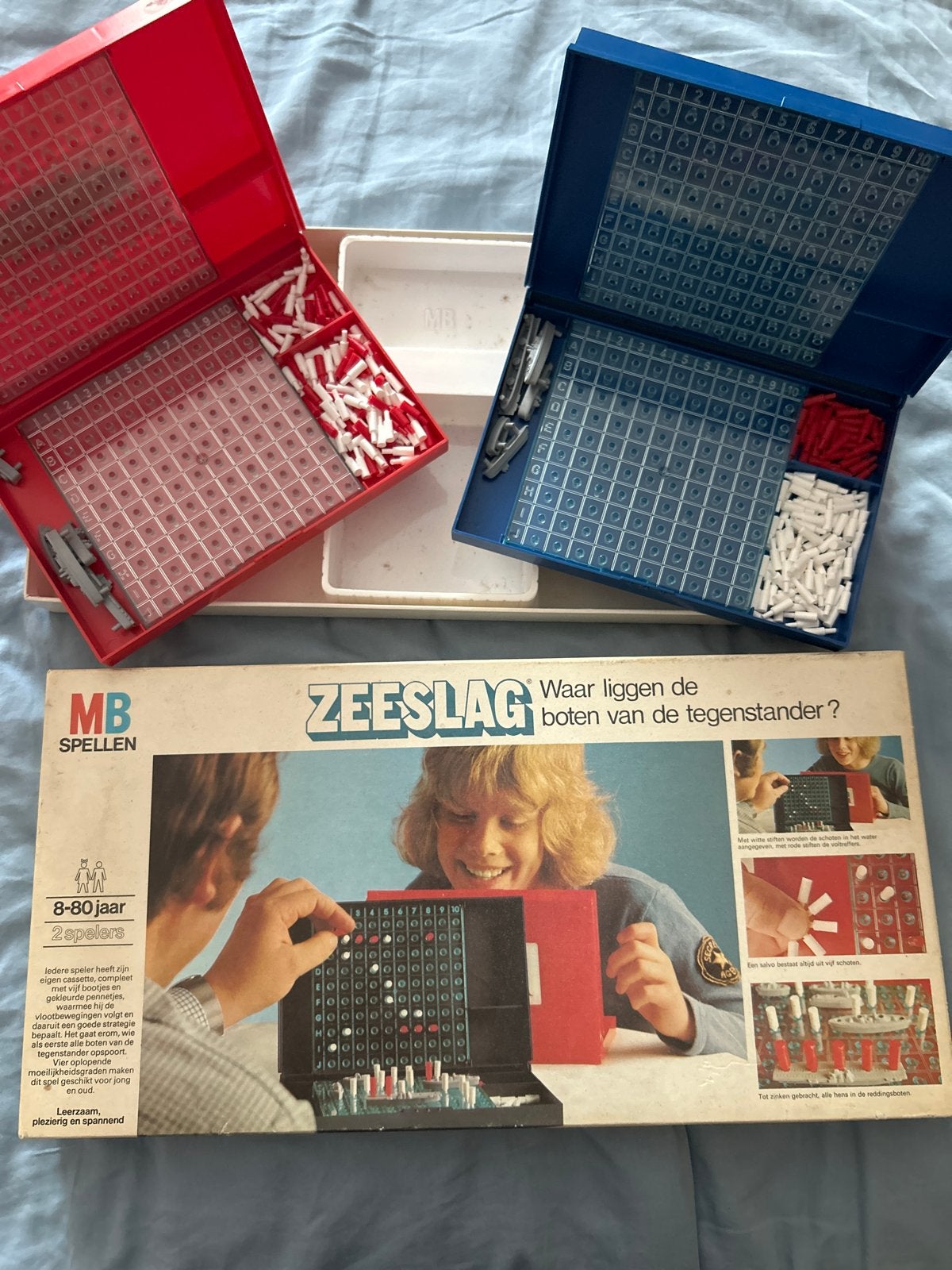 MB Spellen Zeeslag - Klassiek Strategisch Bordspel, Een of twee spelers, Ophalen of Verzenden, Gebruikt