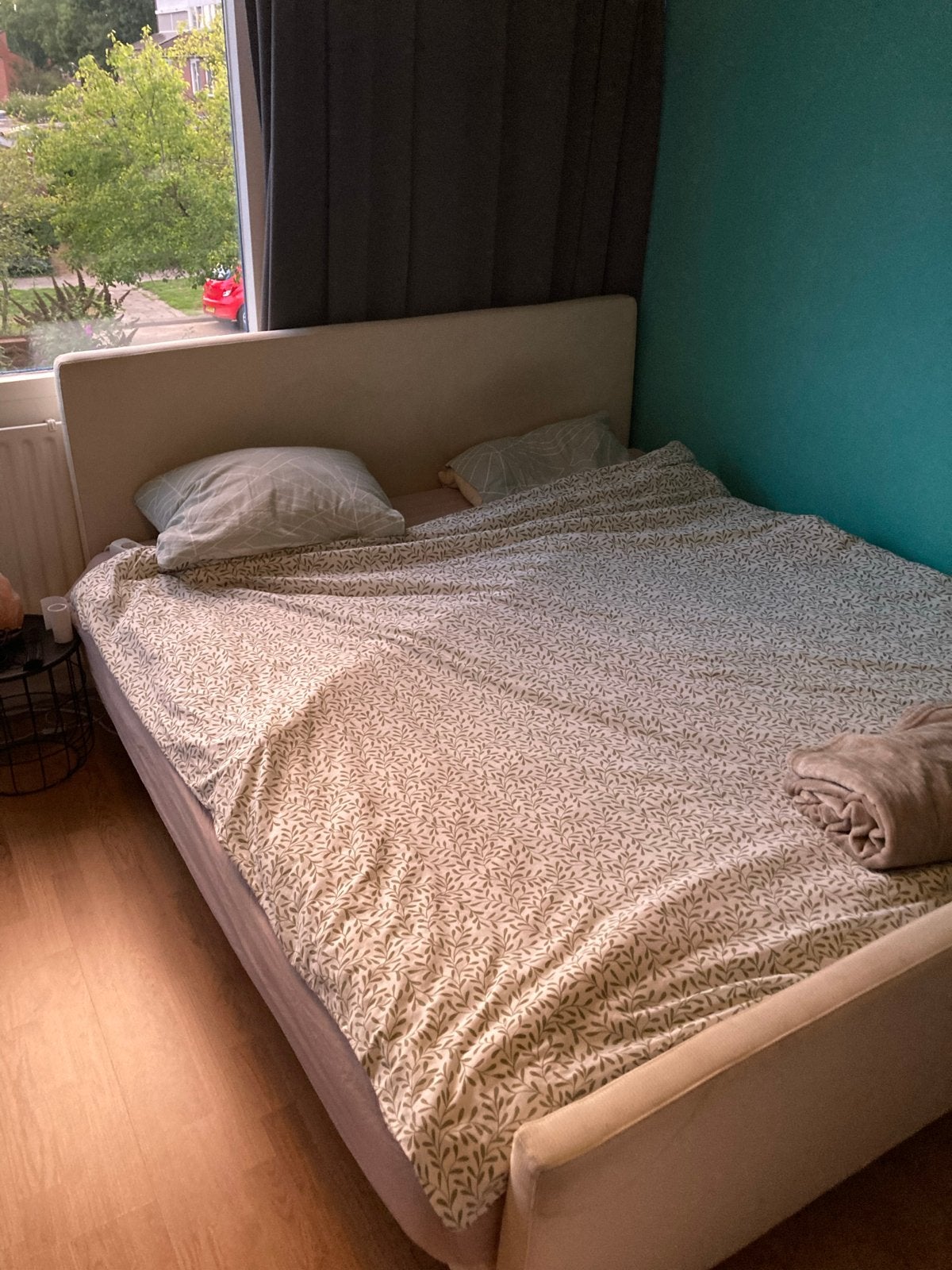 Gratis af te halen: Gebruikt tweepersoons boxspringbed, Ophalen, Gebruikt, 210 cm, Tweepersoons