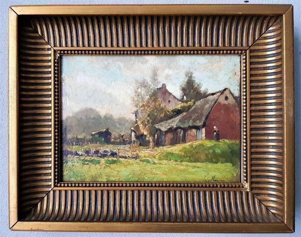Isidore Meyers (1836 1916) Landschap België, Antiek en Kunst, Ophalen of Verzenden
