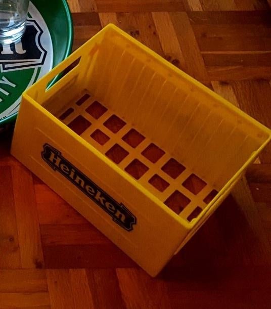 Heineken Geel Mini Kratje, Ophalen of Verzenden, Zo goed als nieuw, Overige typen, Heineken