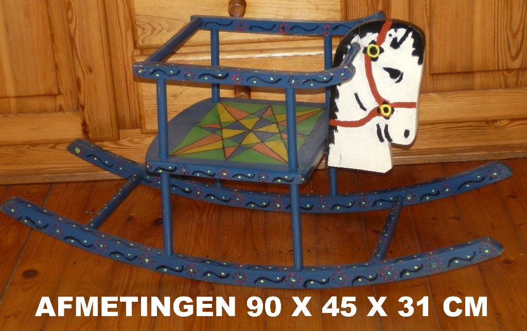 Retro houten schommelpaard -- hobbelpaard vintage, Verzenden, Overige typen