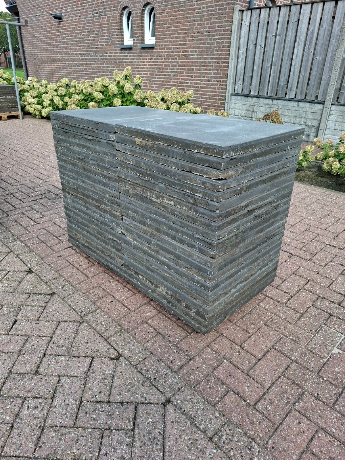 15m² Antraciet Terrastegels 60x60 - Allemaal Heel, Gebruikt, Ophalen of Verzenden, 10 m² of meer, Beton