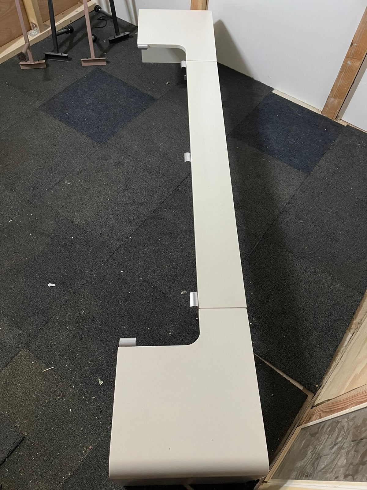 Auping auronde achterwand/nachtkast 160cm wit, nette staat, Ophalen, Gebruikt, 65 cm of meer, Minder dan 55 cm