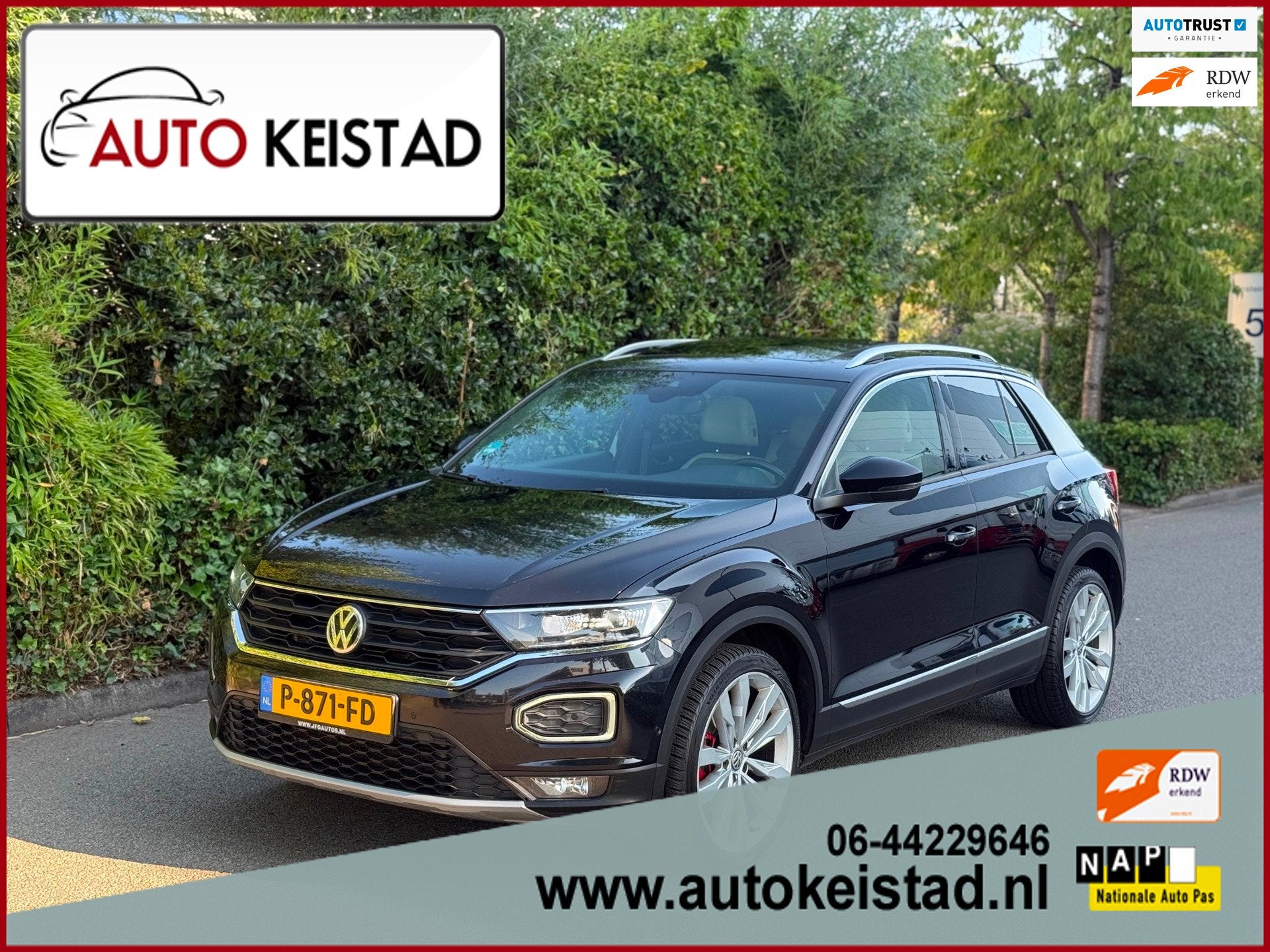 Volkswagen T-Roc 2.0 TSI 4MOTION LEDER/NAVI/PANORAMA/LED! SU, Auto's, Volkswagen, Automaat, 15 km/l, Gebruikt, Zwart