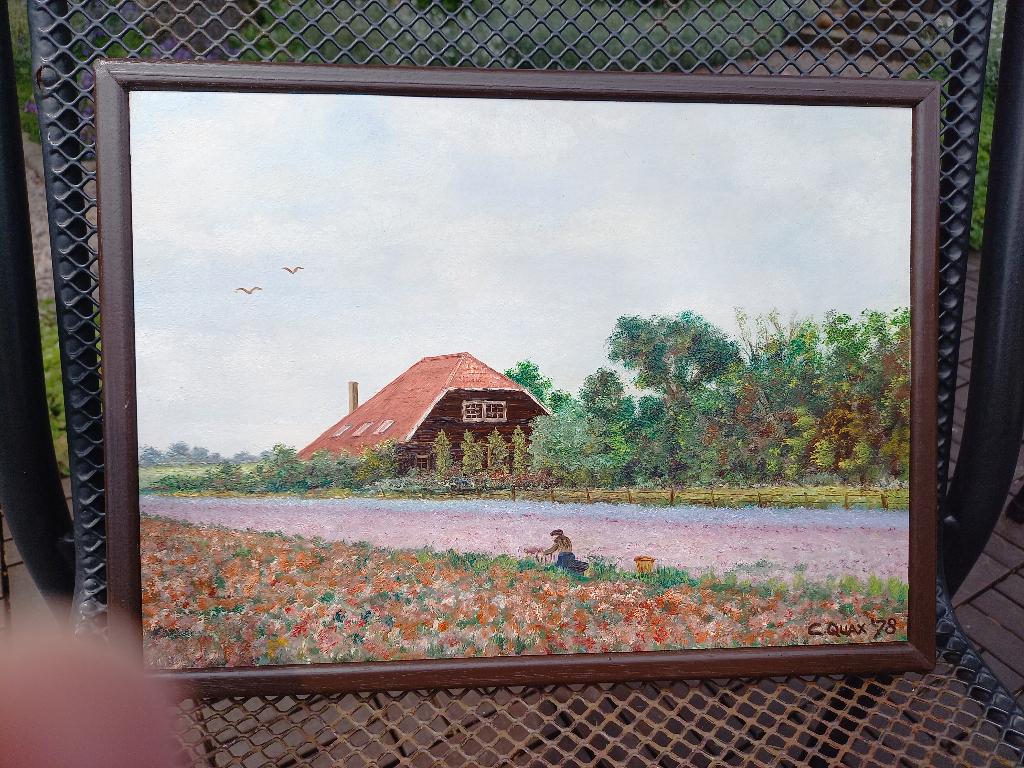 schilderij van C. (Cor) Quax uit 1978, Ophalen of Verzenden