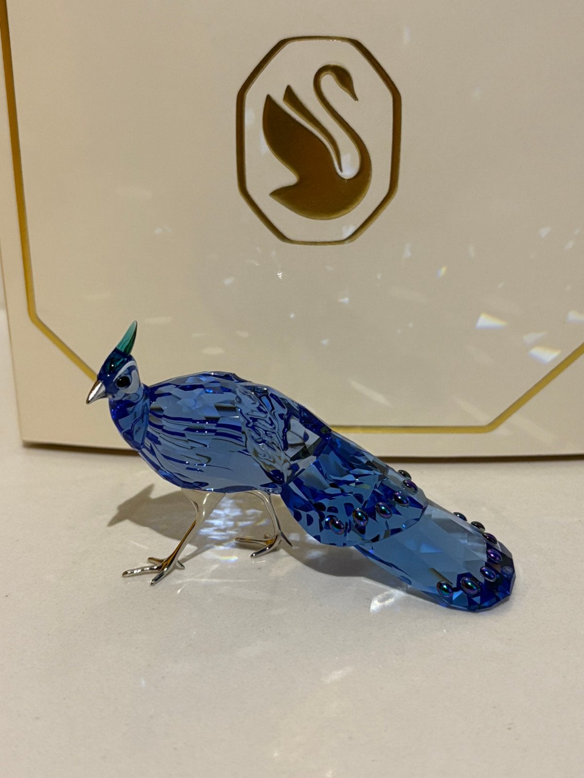 Swarovski scs Idyllia pauw, Verzamelen, Swarovski, Ophalen of Verzenden, Zo goed als nieuw, Figuurtje